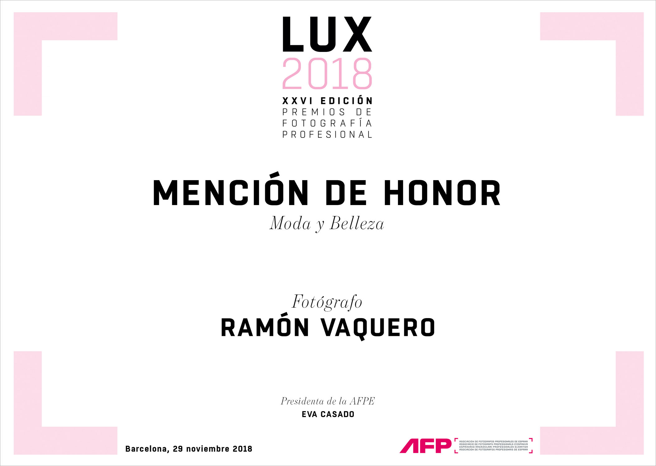 mencion Honor AFPE 2018_Ramón Vaquero